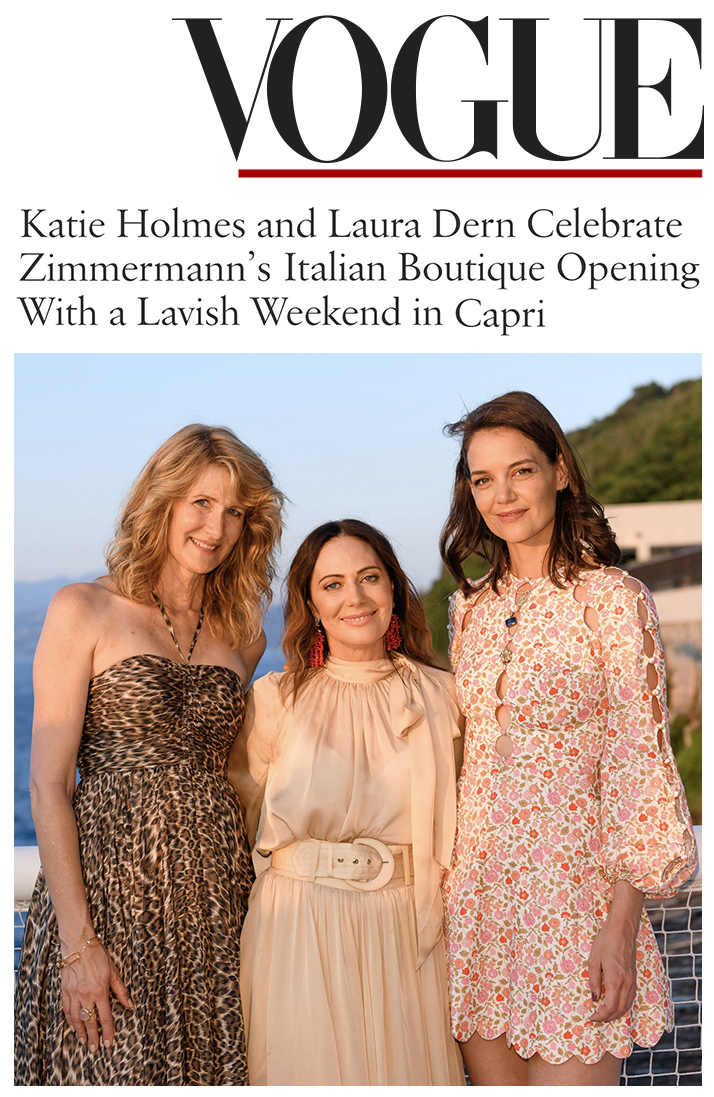 Zimmermann's Italian Boutique Opening with a Lavish Weekend in Capri — Vogue, Sugokuii Events